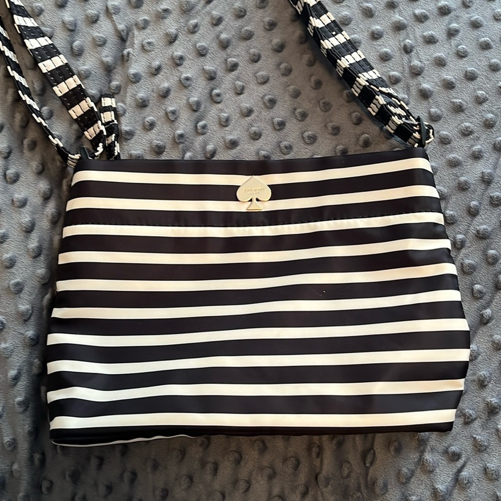 Kate Spade Black and White Striped Bag
